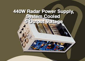 440 radar power supply, system cooled, 5 output voltage