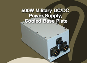 500W Military DC/DC Power Supply, Cooled Base Plate